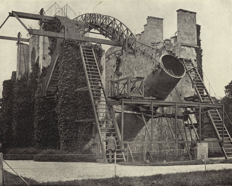 The Great Rosse Telescope, Birr Castle, Kings County (s/v foto) av Irish Photographer
