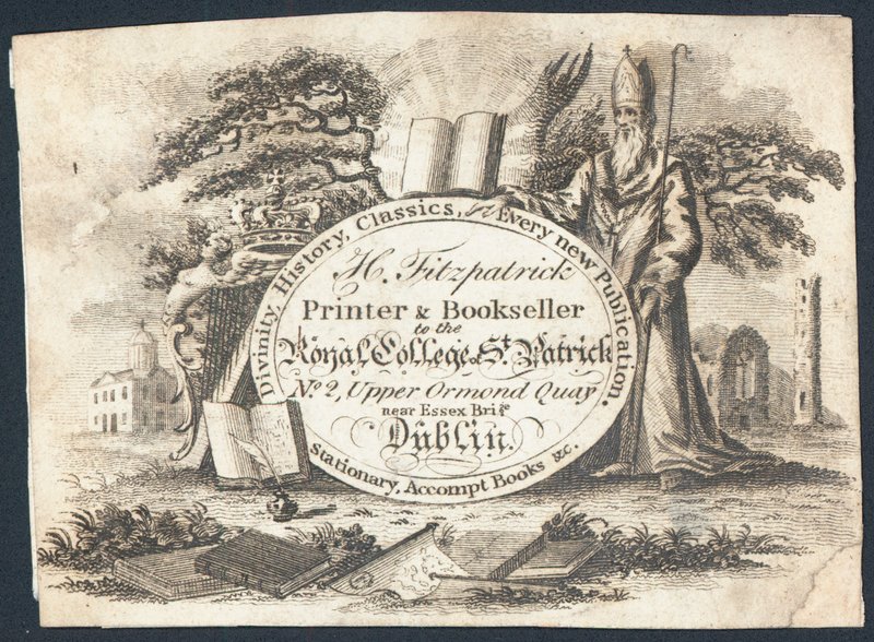 Handelskort, H Fitzpatrick (gravyr) av Irish School
