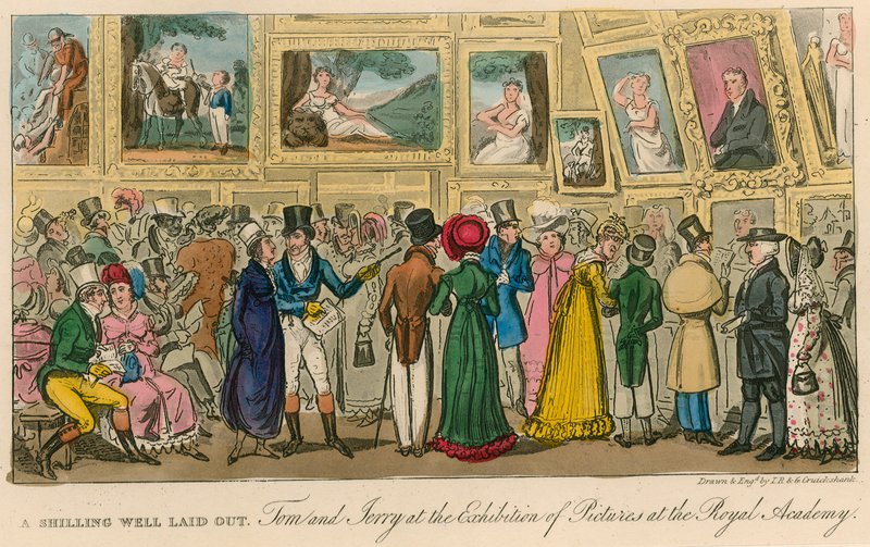 En väl använd shilling: Tom och Jerry på utställningen av bilder på Royal Academy av Isaac, Robert and George Cruikshank