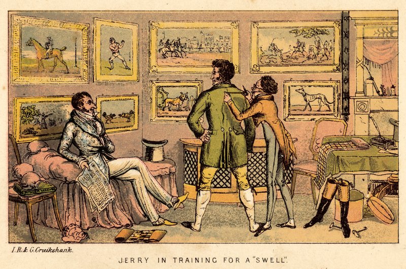 Jerry tränar för en dyning av Isaac, Robert and George Cruikshank