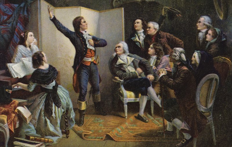 Claude Joseph Rouget de Lisle sjunger La Marseillaise av Isidore Pils
