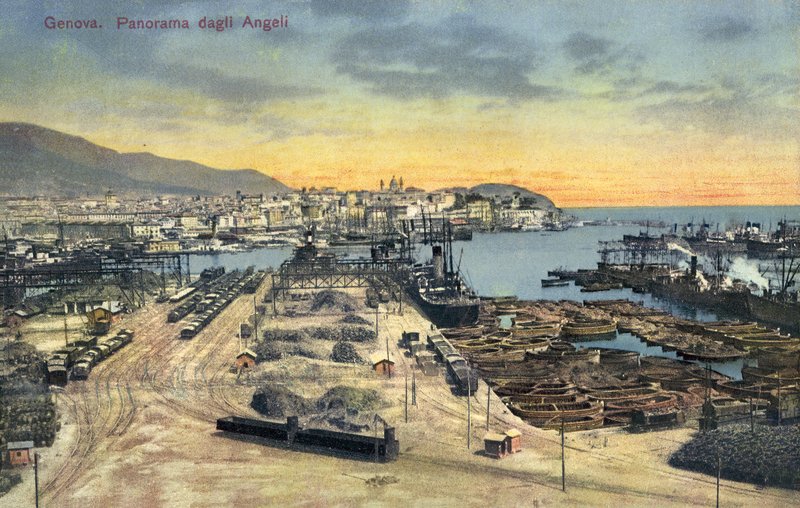 Genua, panorama från änglarna av Italian Photographer