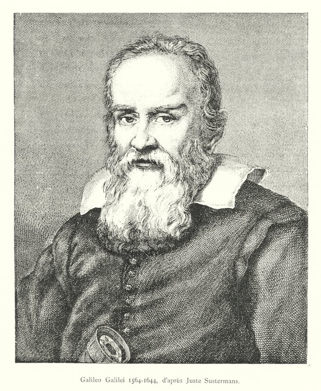 Galileo Galilei 1564-1644, efter Justus Sustermans av Italian School