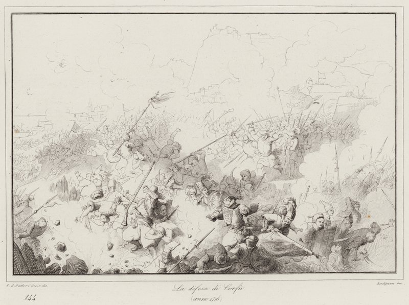 Försvaret av Korfu, 1716 av Italian School