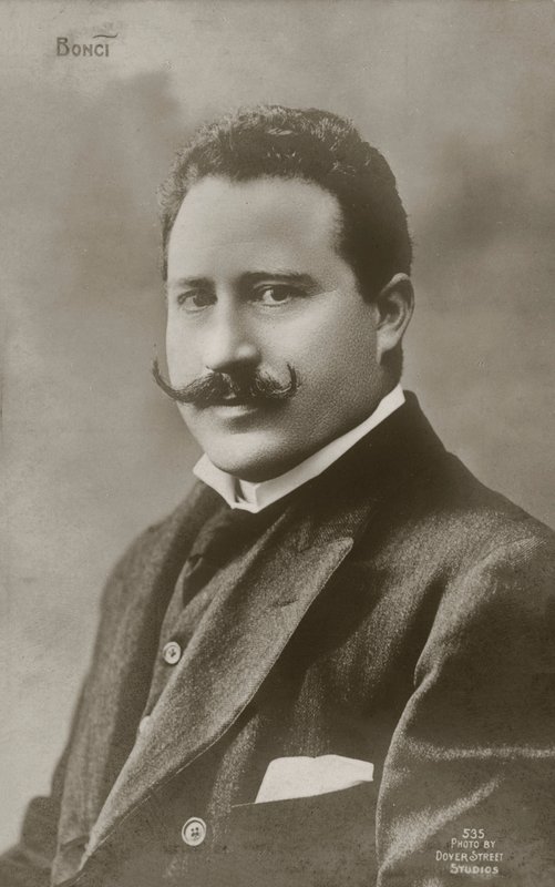 Alessandro Bonci, italiensk operasångare (svartvitt foto) av Italian Photographer
