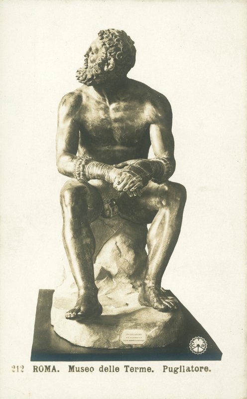 Boxare i vila, Palazzo Massimo alle Terme, Rom (svartvitt foto) av Italian Photographer