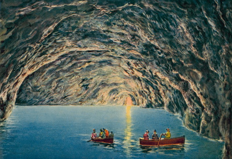Capri: Grotta Azzurra (färglagd bild) av Italian Photographer