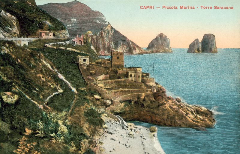 Capri, Italien, Little Marina, Torre Saracena av Italian Photographer