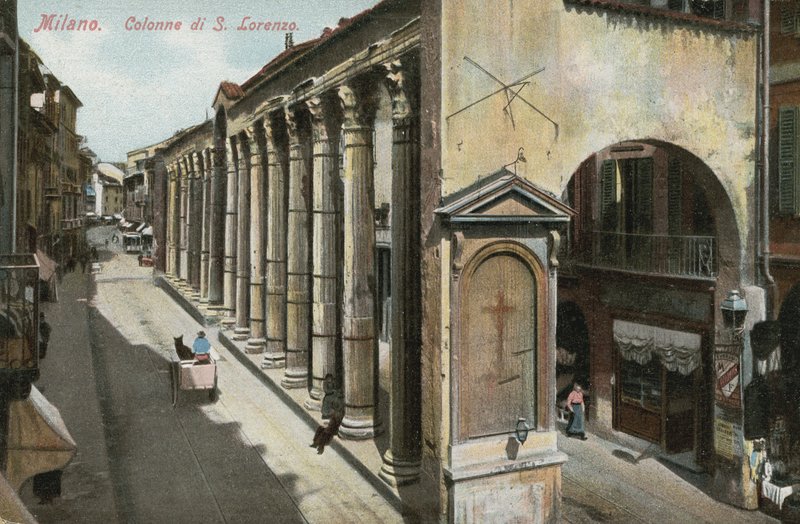 Kolumner i San Lorenzo, Milano (färgfoto) av Italian Photographer