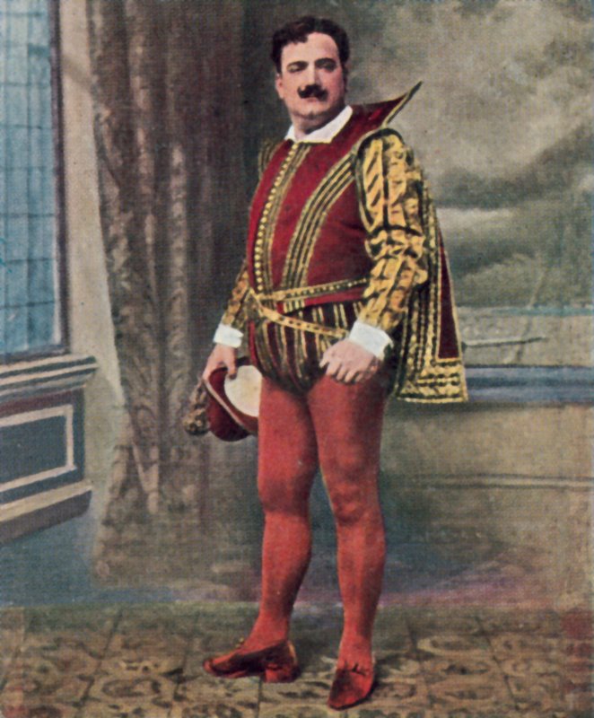 Enrico Caruso, italiensk operasångare (färgfoto) av Italian Photographer