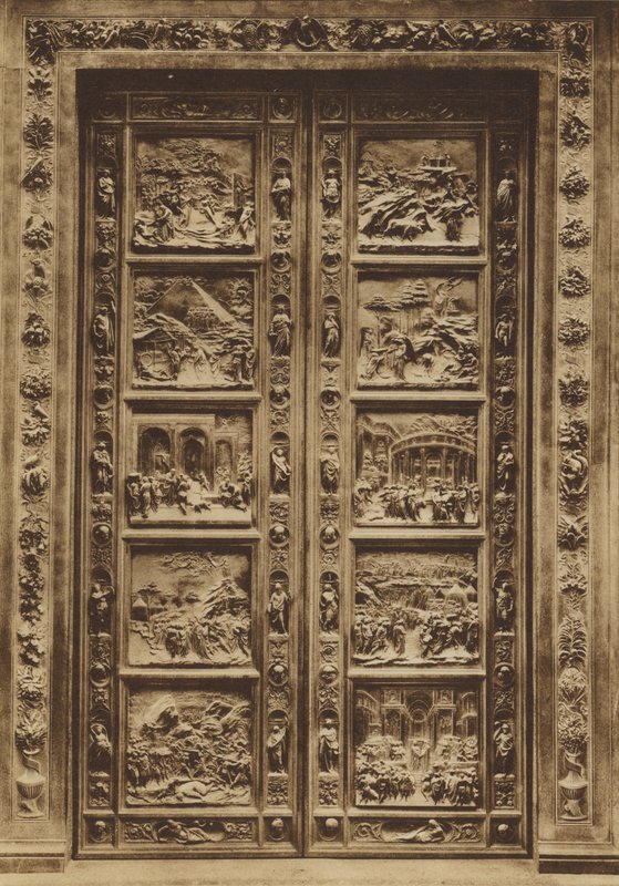 Firenze / Florence: Baptistery, The Main Door, Lorenzo Ghiberti (s/v foto) av Italian Photographer