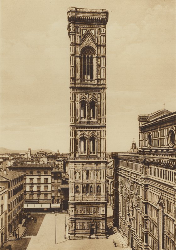 Firenze / Florens: Cathedral, The Campanile, Giotto (s/v foto) av Italian Photographer
