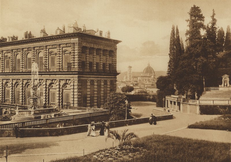 Firenze / Florens: Palazzo Pitti, baksida (s/v foto) av Italian Photographer