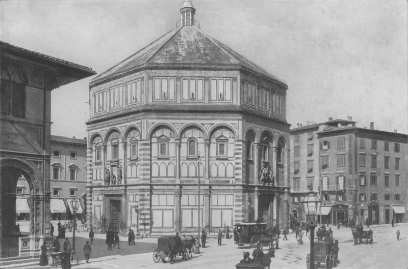 Florens, Baptisteriet (s/v foto) av Italian Photographer