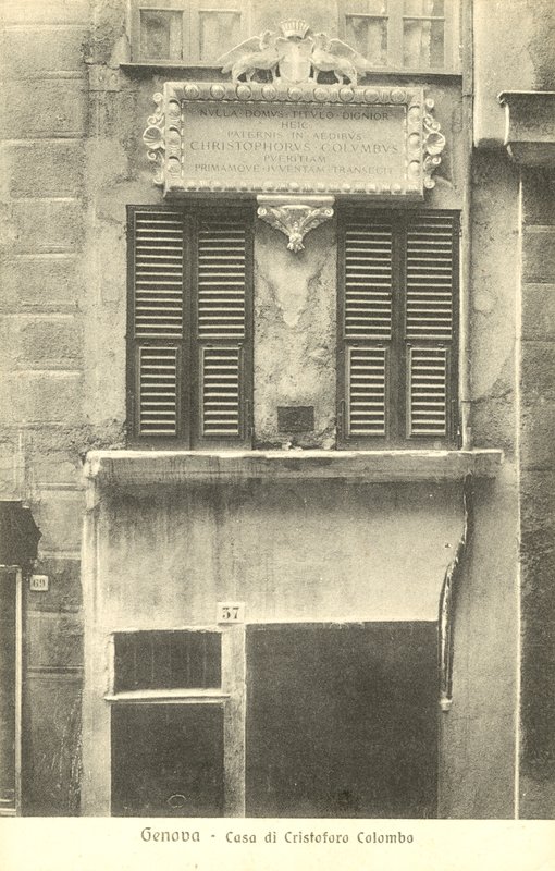 Genua, Italien, Christopher Columbus hus av Italian Photographer