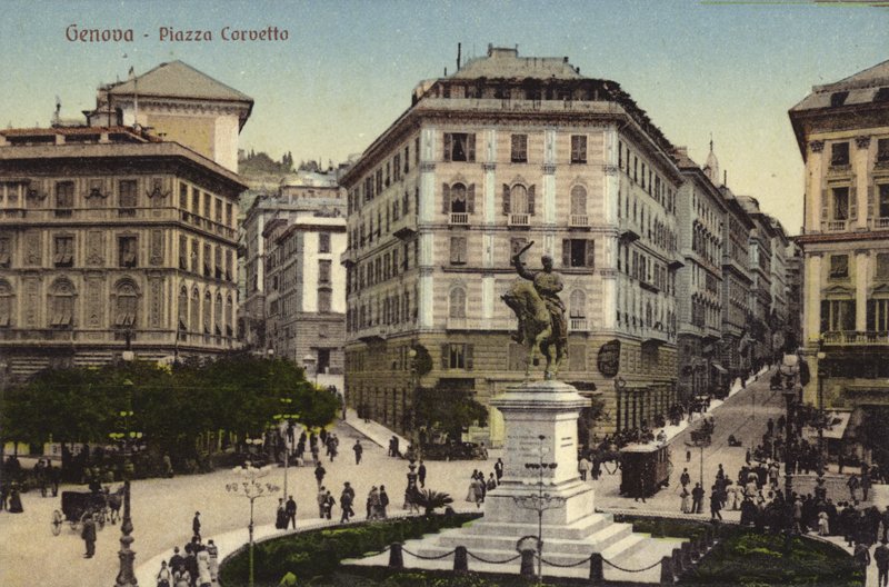 Genua, Piazza Corvetto (färgfoto) av Italian Photographer