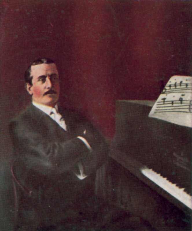 Giacomo Puccini, italiensk kompositör (foto i färg) av Italian Photographer