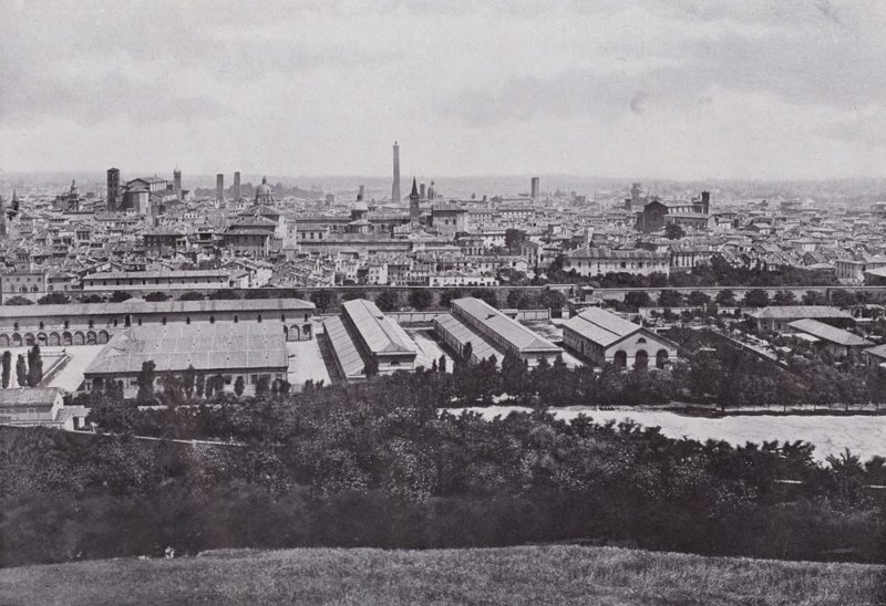 Italien: Bologna, panorama över staden (s/v foto) av Italian Photographer