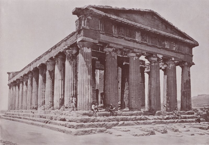 Italien: Temple of Concordia, Agrigento (s/v foto) av Italian Photographer