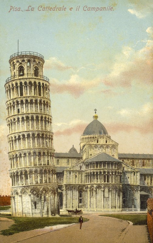 Lutande tornet i Pisa och Pisas katedral av Italian Photographer