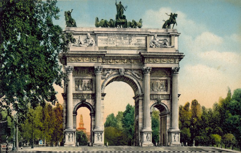 Milano / Milano: Arco della Pace (färgfoto) av Italian Photographer