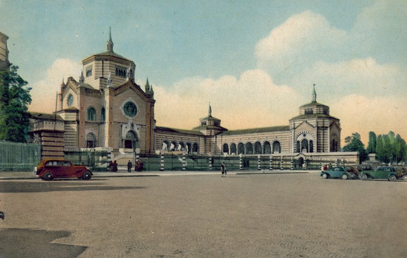 Milano / Milano: Den monumentala kyrkogården (färgfoto) av Italian Photographer