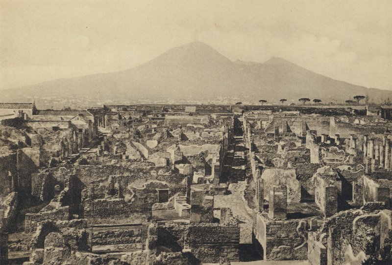 Neapel: Pompeji, Panorama Col. Vesuvius (s/v foto) av Italian Photographer