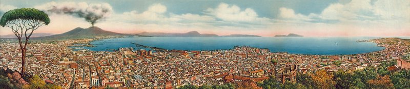 Napoli / Neapel: Panorama Generale (färgfoto) av Italian Photographer