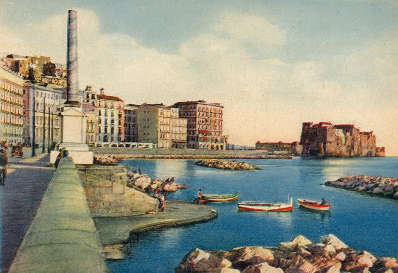 Napoli / Neapel: Via Partenope och Castel Dell