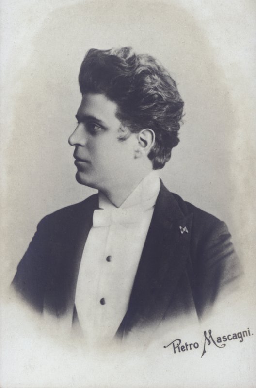 Pietro Mascagni, italiensk kompositör av operan Cavalleria Rusticana (s/v foto) av Italian Photographer