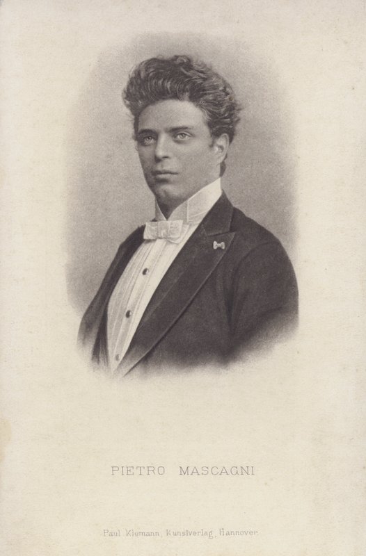 Pietro Mascagni, italiensk kompositör av operan Cavalleria Rusticana (s/v foto) av Italian Photographer