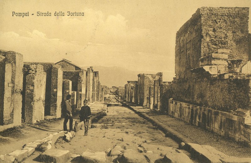 Pompeji, Italien, Strada Della Fortuna av Italian Photographer