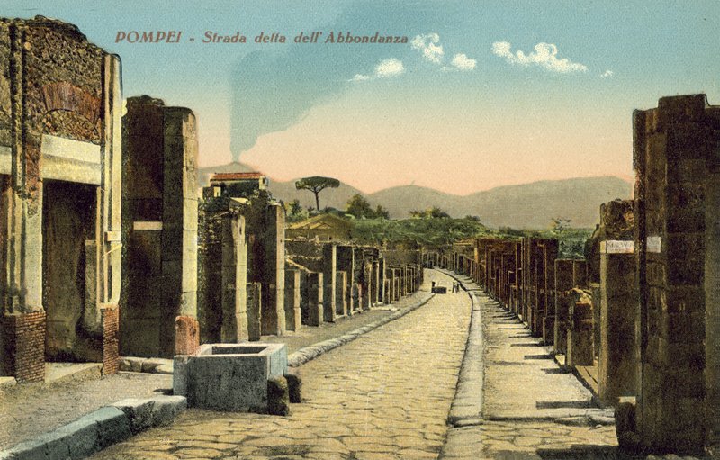 Pompeji, Italien, gata som heter Dell Abbondanza av Italian Photographer