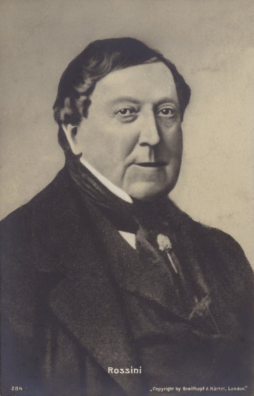 Porträtt av Gioachino Rossini av Italian Photographer