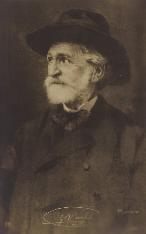 Porträtt av Giuseppe Verdi av Italian Photographer