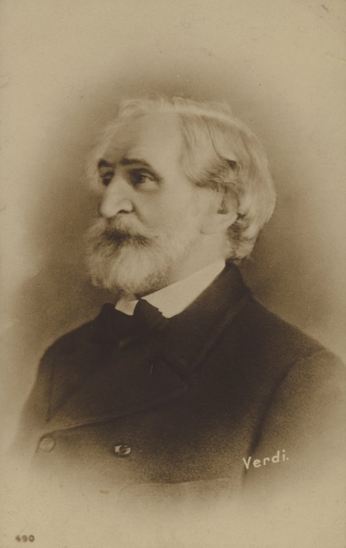 Porträtt av Giuseppe Verdi av Italian Photographer