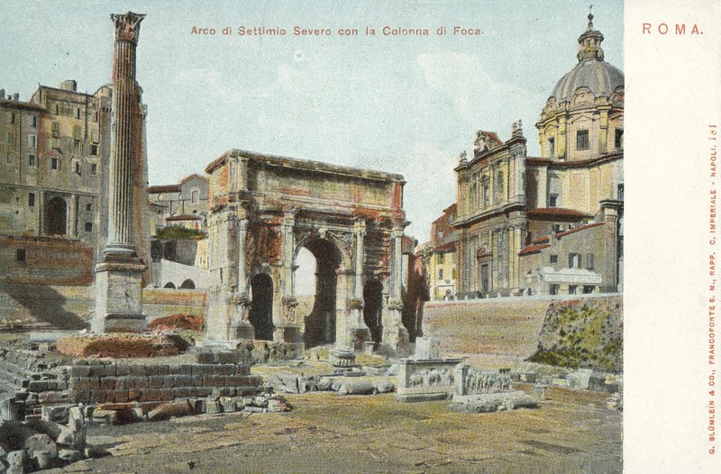 Rom, Italien, Septimius Severus båge, Foca-kolonnen av Italian Photographer