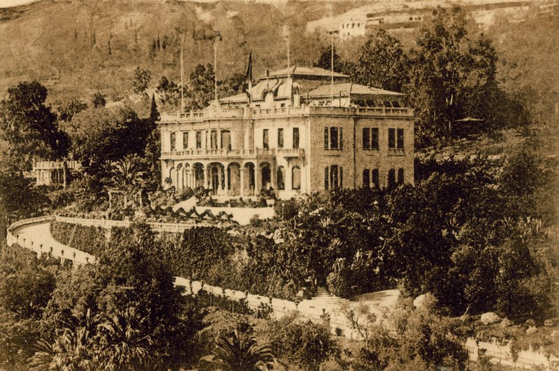 Sanremo, Devachan Castle, säte för fredskonferensen i april 1920 (s/v foto) av Italian Photographer