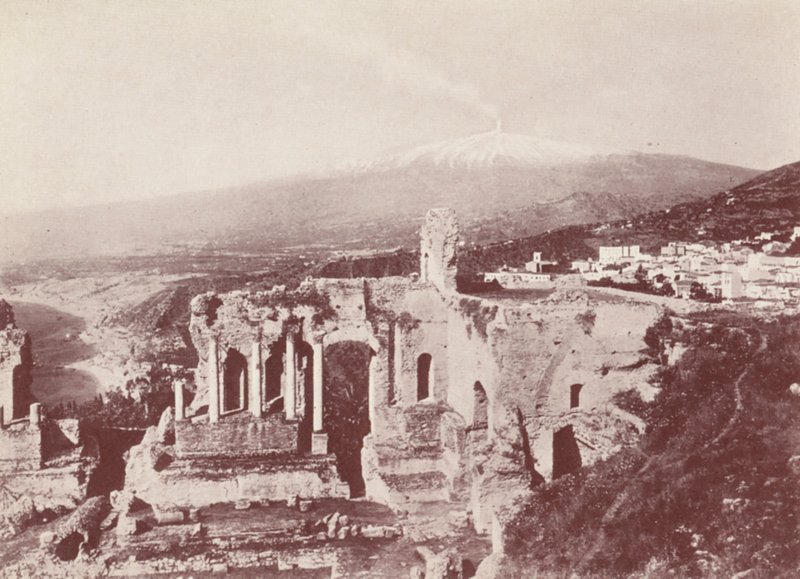 Sicilien: The Greek Theatre, Taormina (s/v-foto) av Italian Photographer