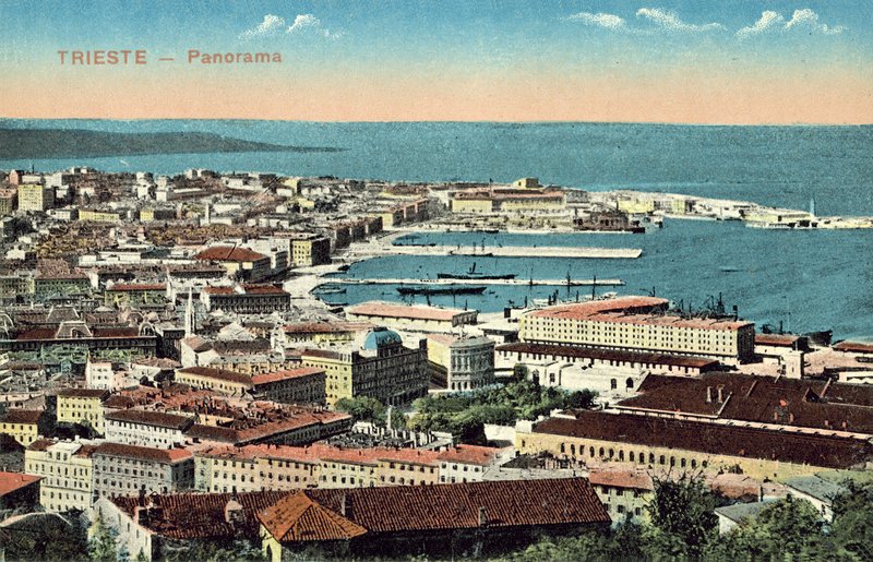 Trieste, Italien, Panorama av Italian Photographer