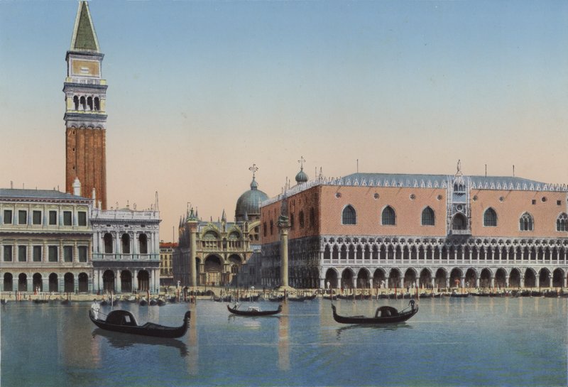 Venedig, Piazzetta San Marco och Dogepalatset från lagunen av Italian Photographer