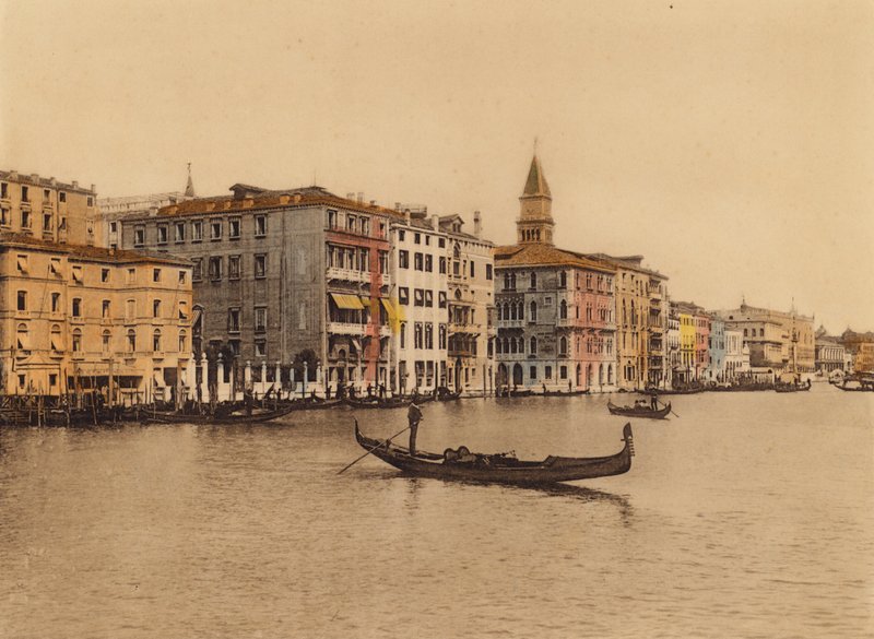 Venezia / Venedig: Canal Grande, Alberghi (foto i färg) av Italian Photographer