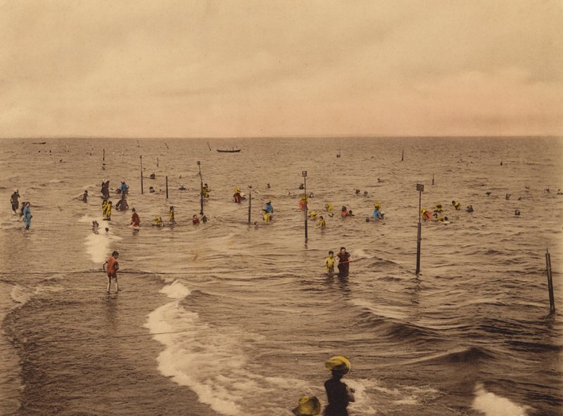 Venedig / Venedig: Lido, Bagni di Mare (färgfoto) av Italian Photographer