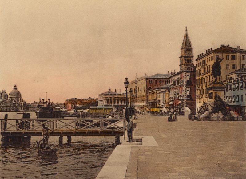 Venezia / Venedig: Riva degli Schiavoni (färgfoto) av Italian Photographer