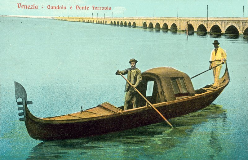 Venedig, gondol, Ponte Ferrovia av Italian Photographer