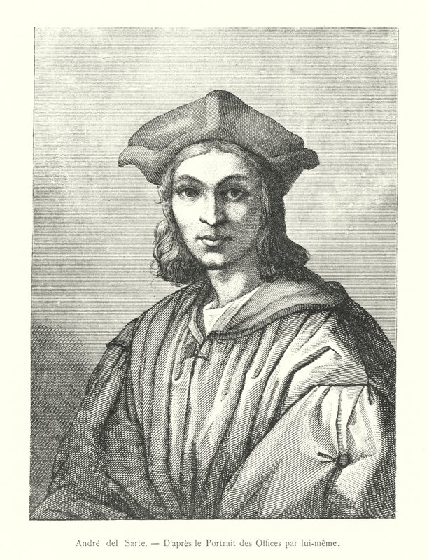 Andre del Sarte, Efter Uffizi-porträttet av honom själv (gravyr) av Italian School