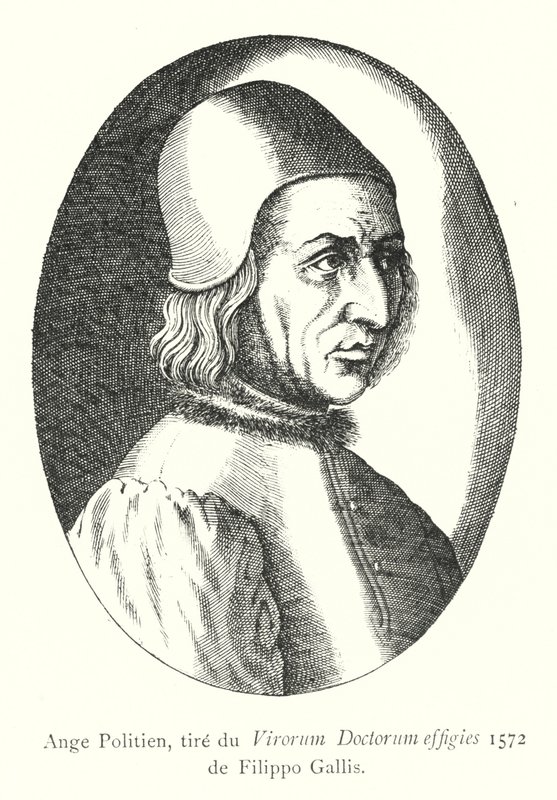 Ange Politien, tire du portrait of Doctor Men, 1572 av Filippo Galli (gravyr) av Italian School