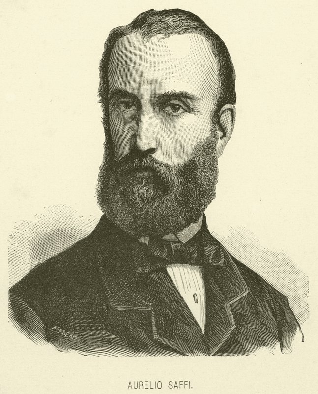 Aurelio Saffi (gravyr) av Italian School