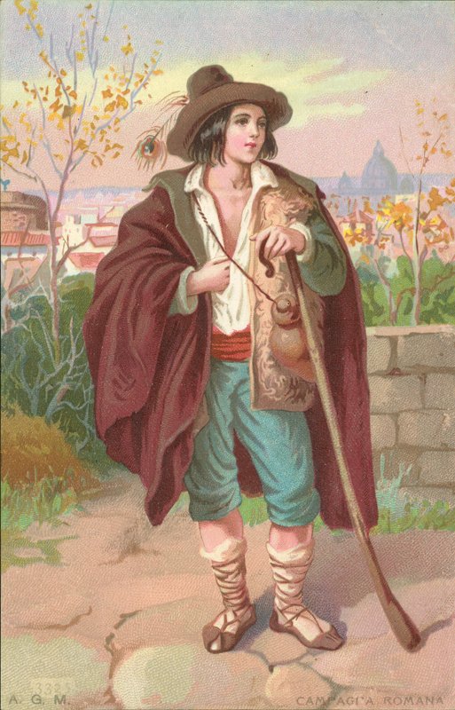 Romerska fälttåget (chromolitho) av Italian School