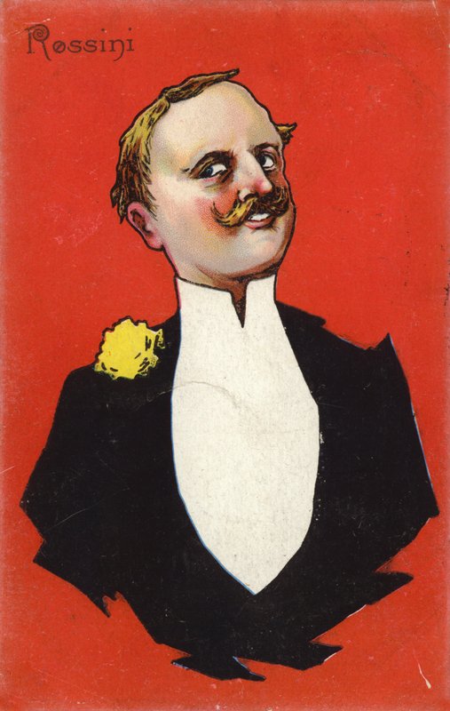 Karikatyr av Gioachino Rossini av Italian School